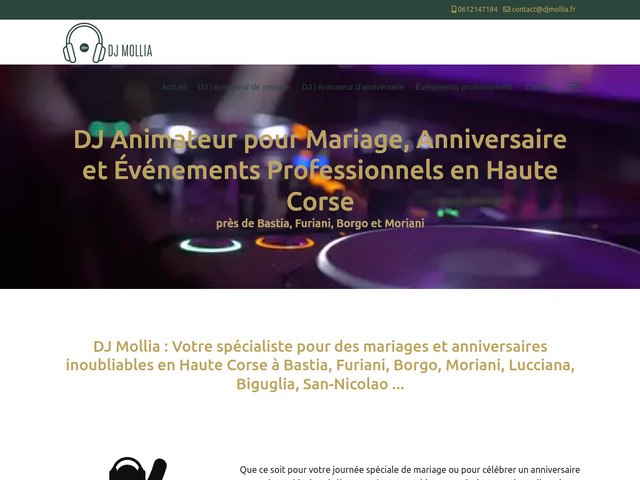 DJ Mollia votre DJ Corse mariage
