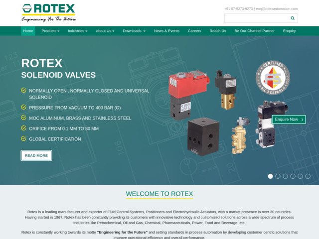 Rotex automotive valve manufacturer and supplier