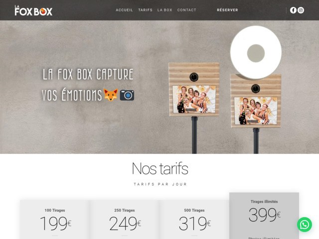 La Fox Box - location d'un photobooth 100% made in Belgium