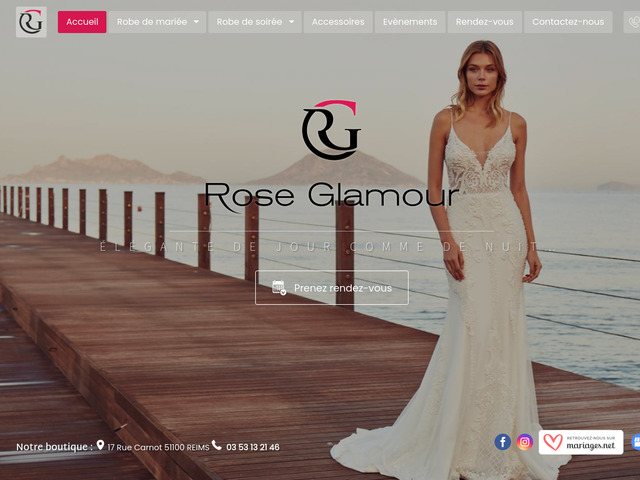 Rose glamour, spcialiste des robes de marie  reims