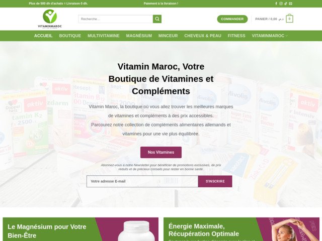 Vitamines et compléments alimentaires au Maroc | Vitamin Maroc