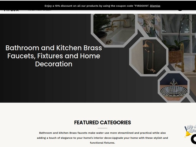 Bathroom and kitchen brass faucets, fixtures and home decoration