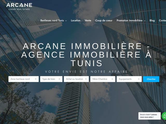Arcane Immobilière : Votre agence immobilière à Tunis