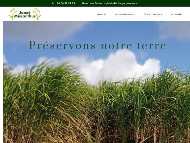 Miscanthus Janzé. Paillage horticole, litière animale, énergie, isolation