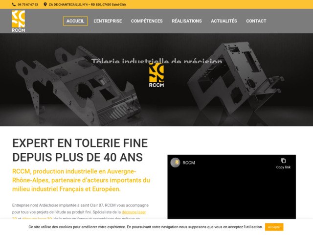 Rccm : tôlerie industrielle de précision