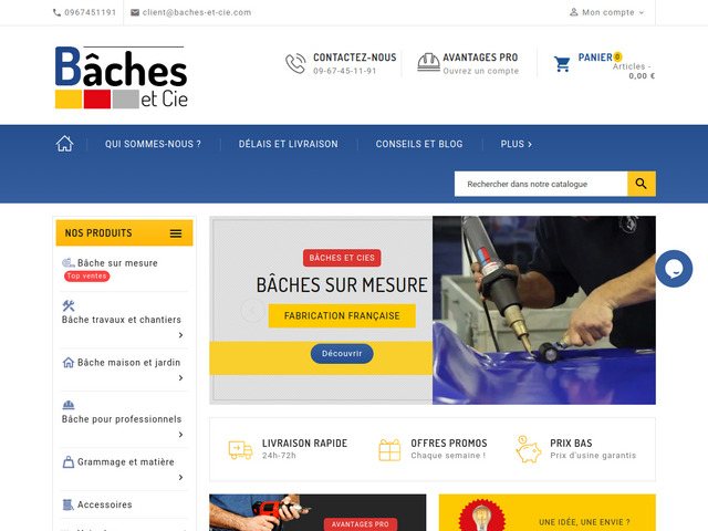 Bches et cie, vente de bche en ligne