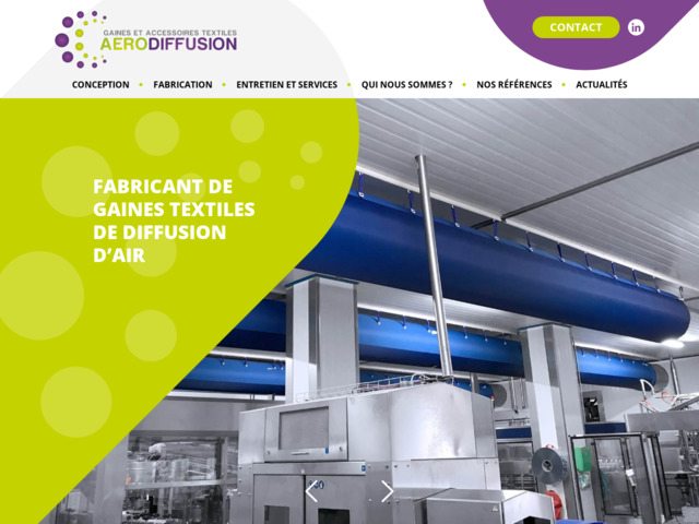 Fabricant de gaines textiles de diffusion d'air