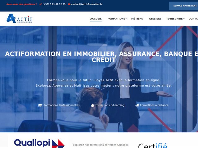 Actiformation organisme de formation en immobilier , banque et assurance