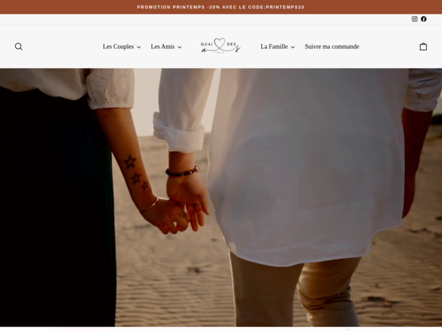 Quai des Amours - Bijoux et vtements assortis pour couples, amis et familles