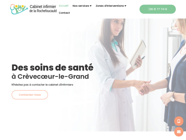 Infirmière maladie chronique à Crèvecoeur-le-Grand