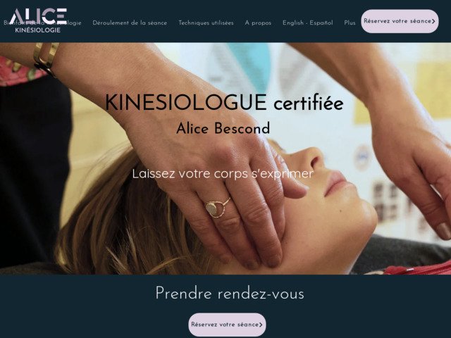 Alice Bescond, kinésiologue certifiée