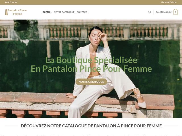 Pantalon pince femme