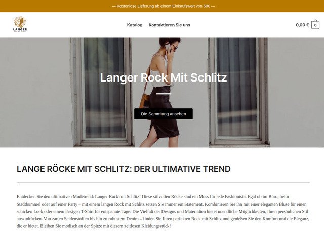 Langer rock mit schlitz