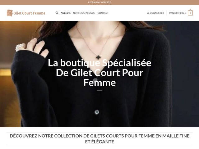 Gilet Court Femme