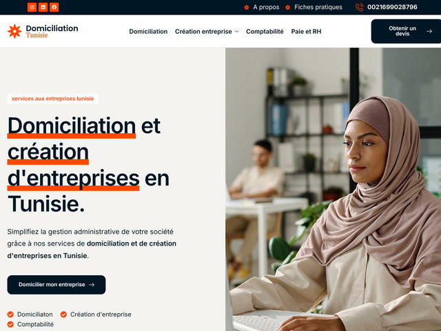 Domiciliation entreprise Tunisie