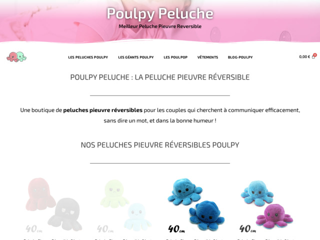 Poulpy peluche : la peluche pieuvre réversible