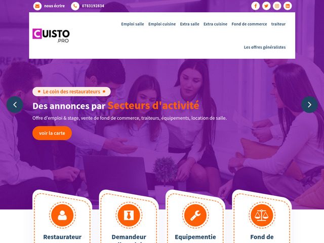 Annonces offres d'emploi en restauration - achat vente restaurant traiteur