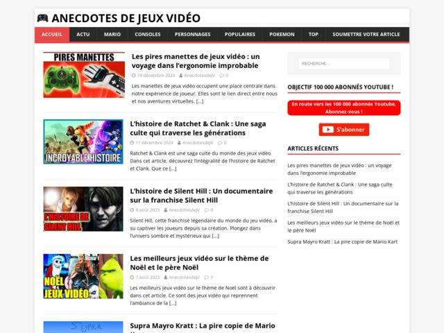 Anecdotes de jeux vidéo