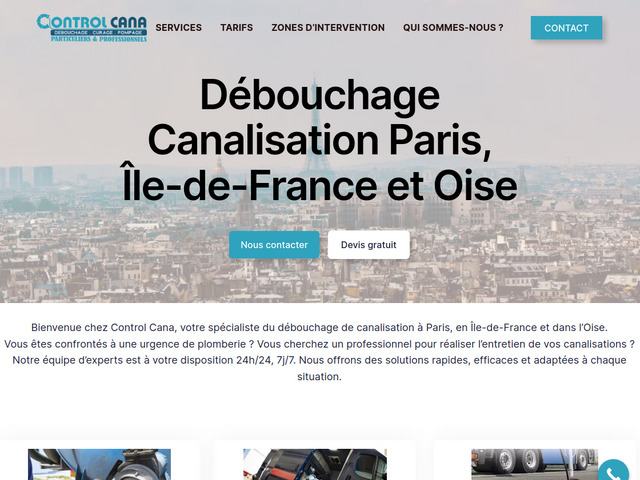 Assainissement débouchage curage inspection camera canalisation