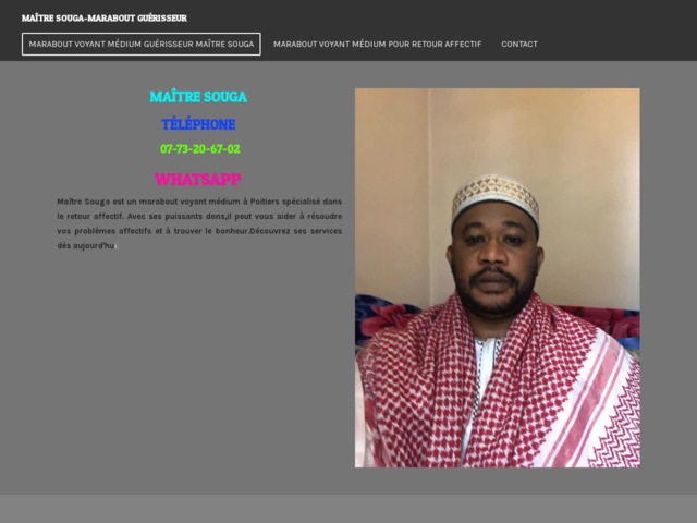 Maître Souga-marabout voyant médium guérisseur africain à Poitiers, Niort