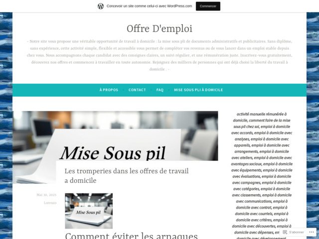 Mise sous pli à domicile
