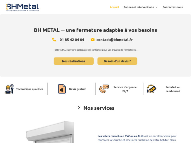 Rideaux métalliques sur mesure – BH Métal, votre spécialiste