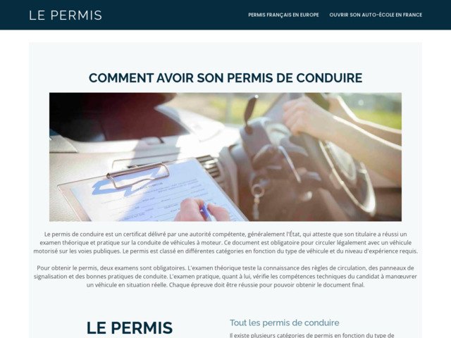 Le permis de conduire