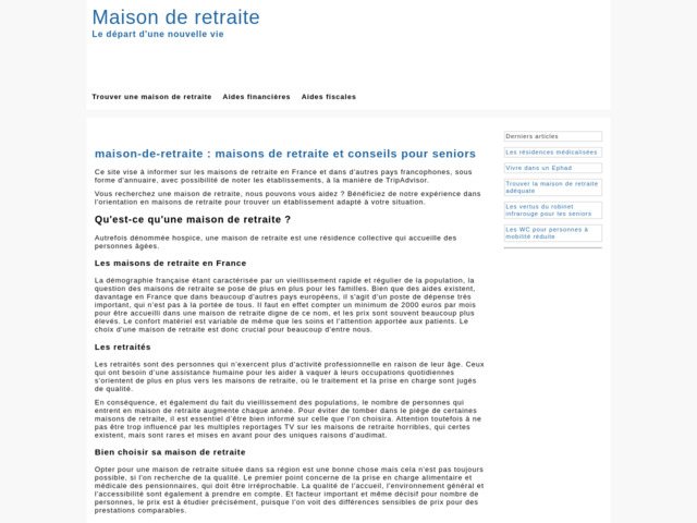 Maison de retraite