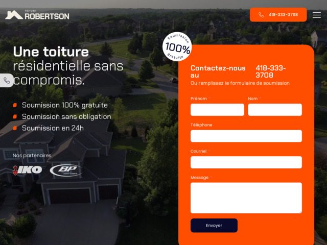 Toiture robertson | toiture thetford & couvreurs thetford mines