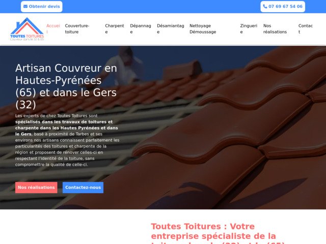 Toutes toitures couvreur dans le 32 & 65