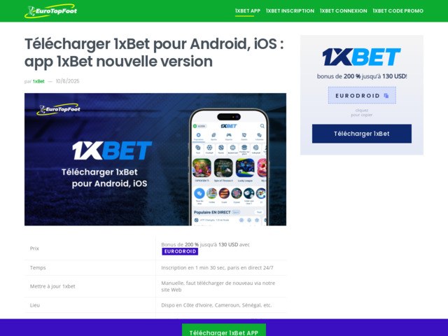 Guide expert ddi  1xbet en afrique