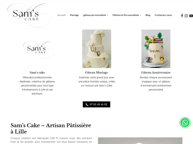 Gâteaux haut de gamme à lille – sam’s cake