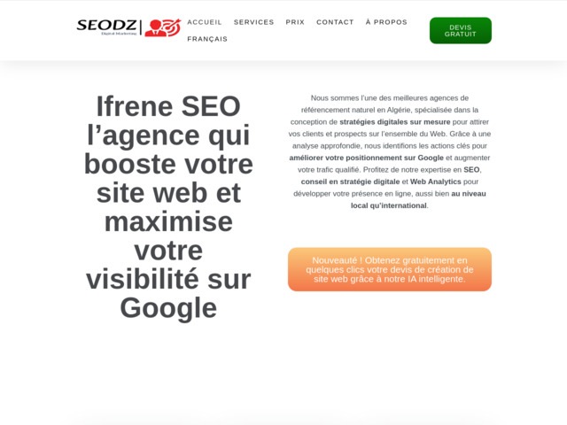 Agence seo en alg�rie - expert en r�f�rencement et ia