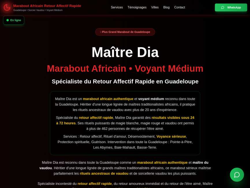 Marabout africain retour affectif rapide