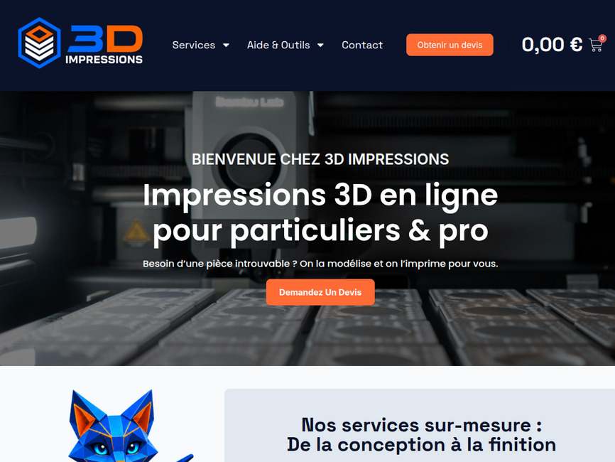 3d impressions - services d'impression et de modélisation en ligne