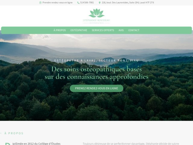 Ostéopathe à laval | stéphanie rousseau ostéopathie