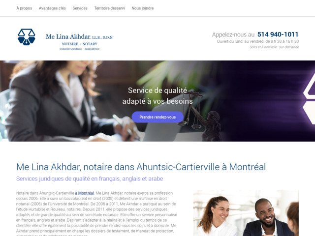 Me Lina Akhdar - Notaire dans Ahuntsic-Cartierville à Montréal