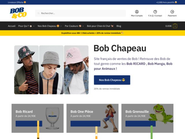 Bob chapeau