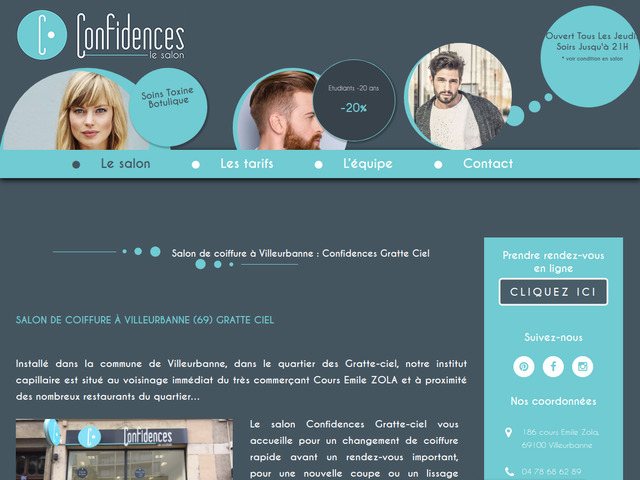 Salon de coiffure Confidences Gratte Ciel