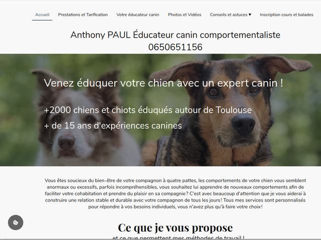 Anthony Paul éducateur canin comportementaliste