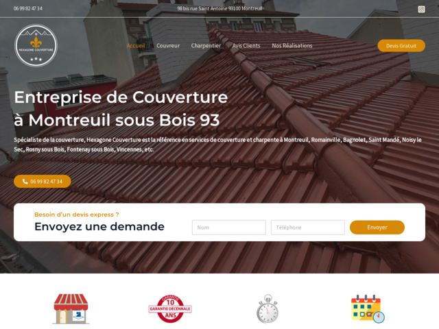 Couvreur Montreuil sous Bois