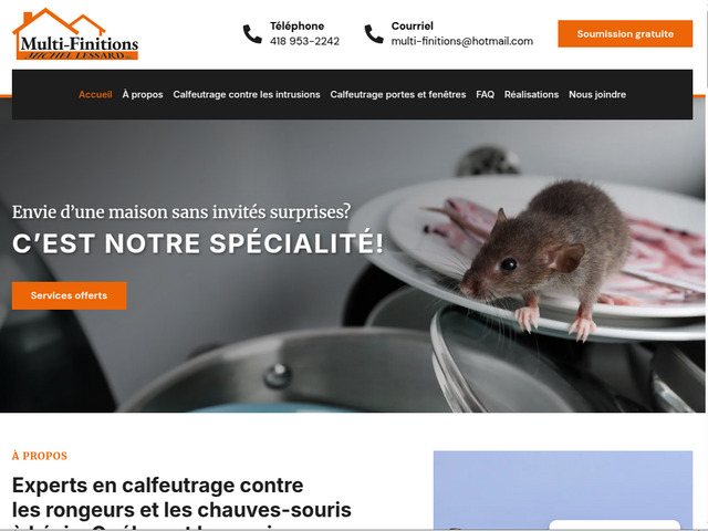 Multi-finitions m. lessard | calfeutrage rongeur et souris