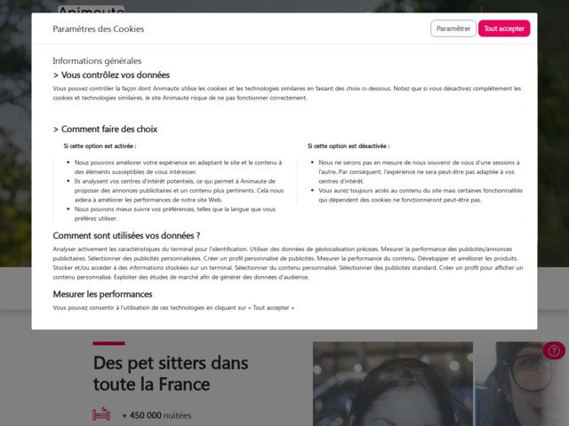 Animaute, garde d'animaux en famille