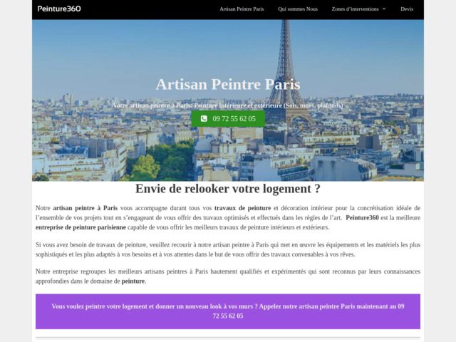 Entreprise de peinture à Paris