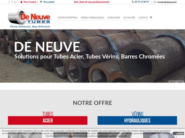 De neuve tubes mcaniques vrins hydrauliques