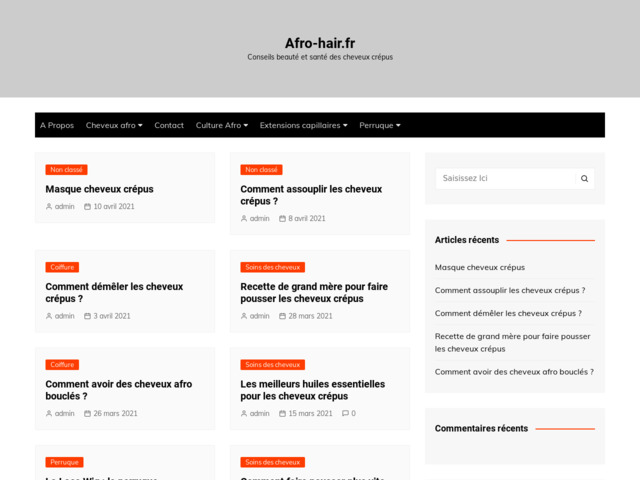 Cheveux afro et crépus