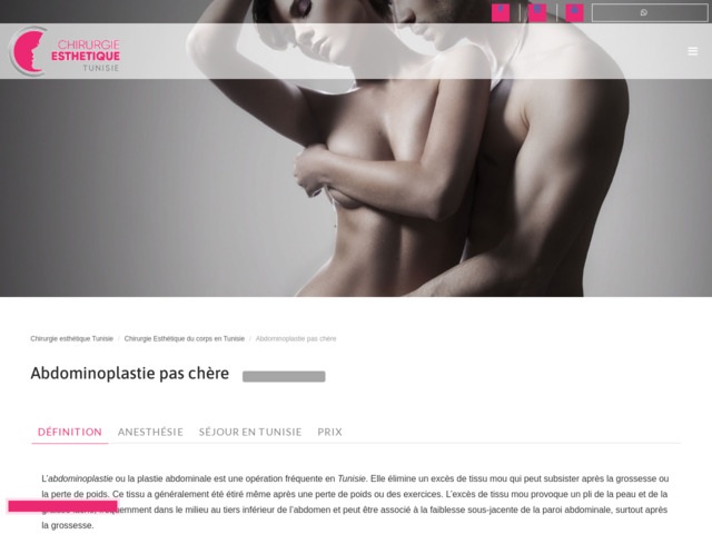 Abdominoplastie tunisie prix pas chers