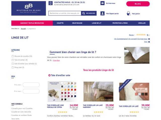 Boutique du blanc : votre linge de lit