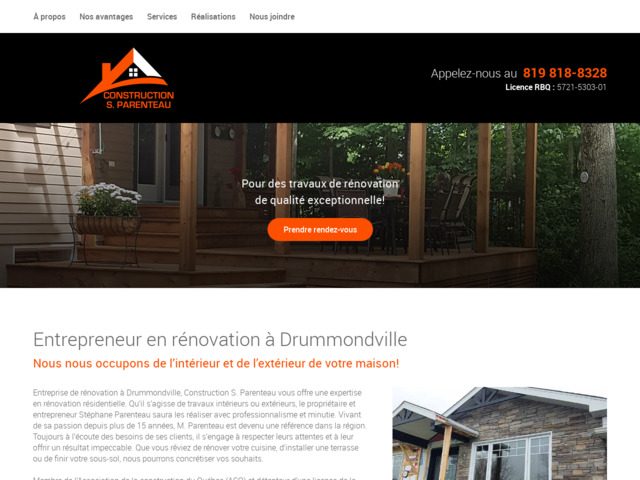 Construction S. Parenteau, entrepreneur en rénovation à Drummondville