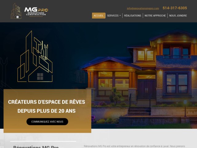 Rénovations MG Pro est votre entrepreneur général à Laval
